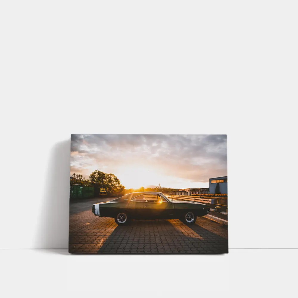 Dodge Charger Classic Muscle Car Sunset – Wall Art