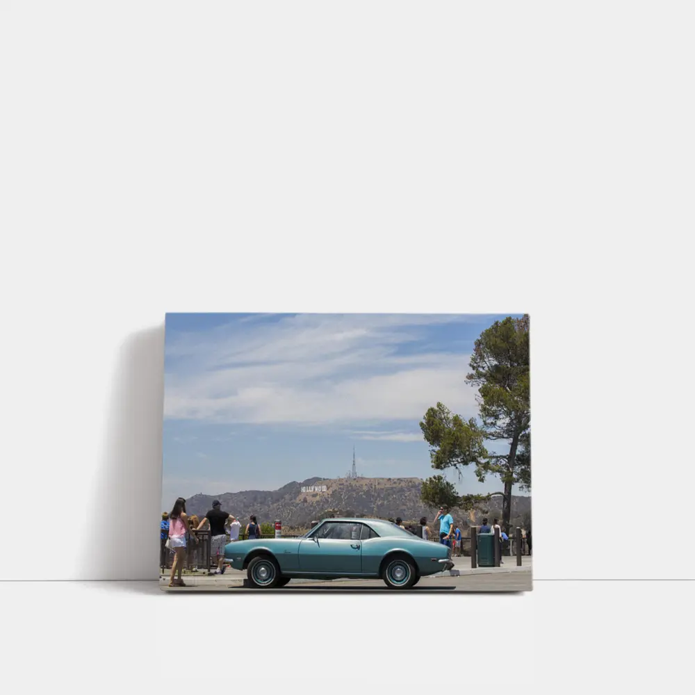 Classic Chevrolet Camaro Hollywood Sign Los Angeles – Wall Art