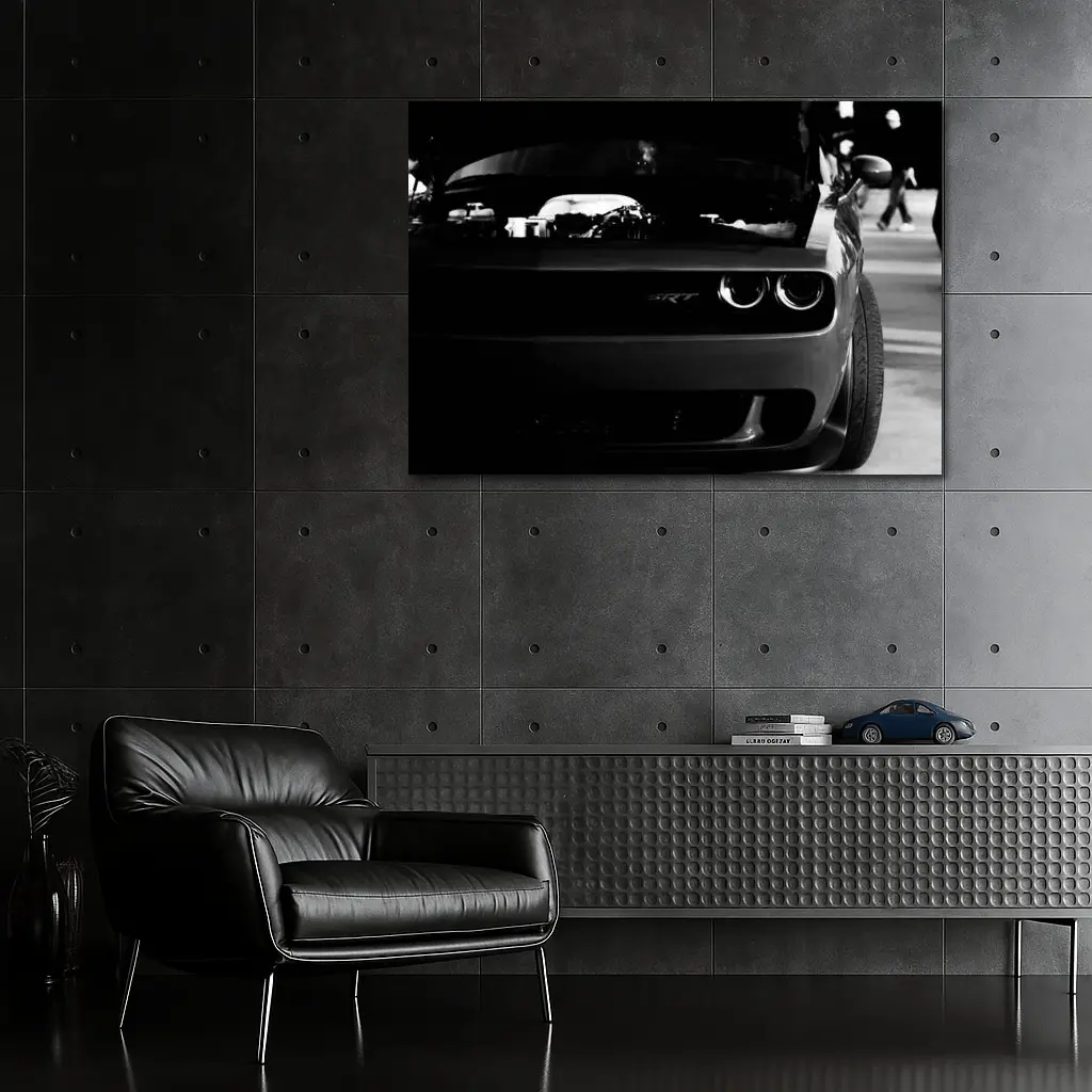 Dodge Challenger SRT Black and White – Wall Art