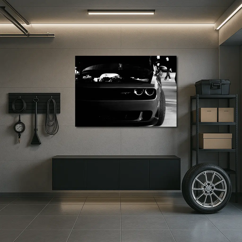 Dodge Challenger SRT Black and White – Wall Art