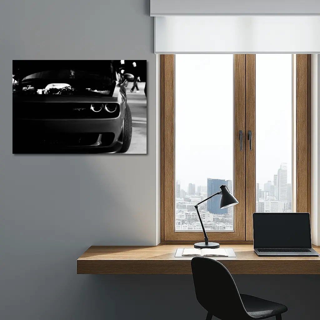 Dodge Challenger SRT Black and White – Wall Art