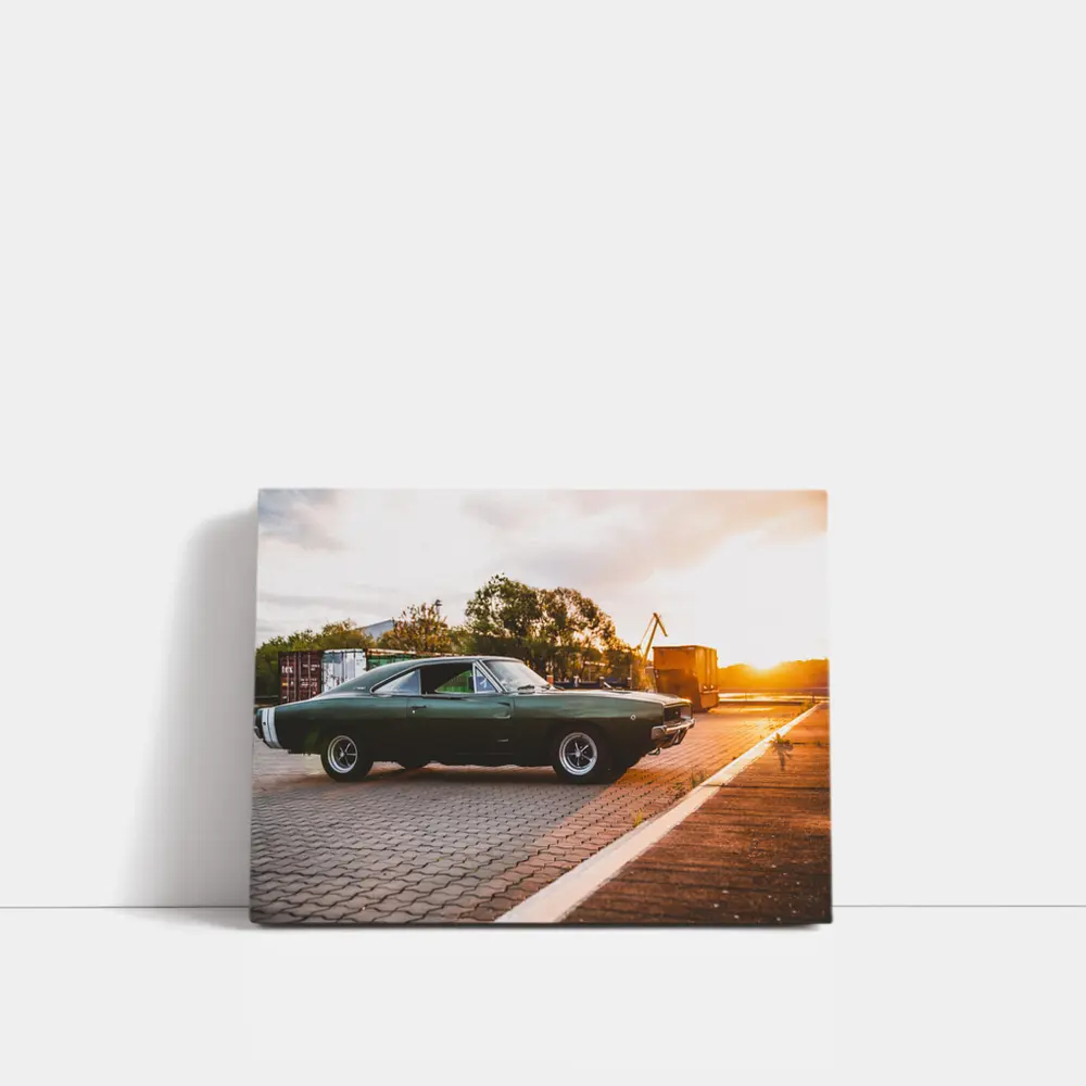 Dodge Charger Classic Muscle Car Sunset – Wall Art