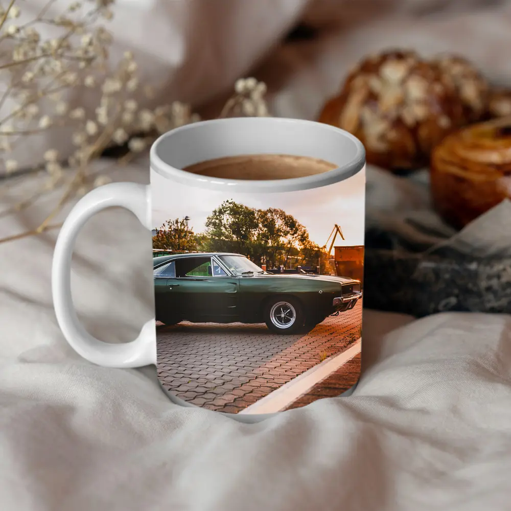 Dodge Charger Classic Muscle Car Sunset – Mugs