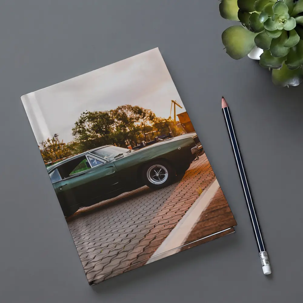 Dodge Charger Classic Muscle Car Sunset – Notebooks