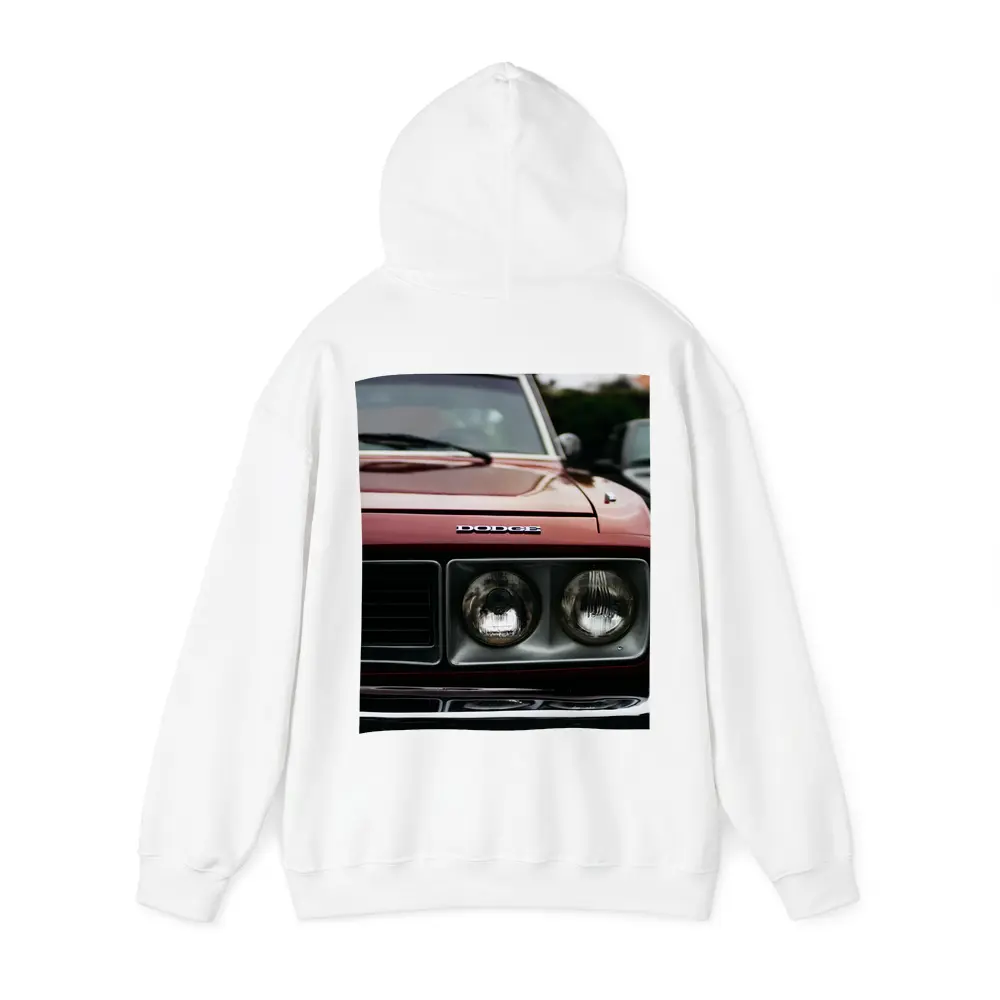 Dodge Classic Muscle Car Deep Red Close Up – Hoodies