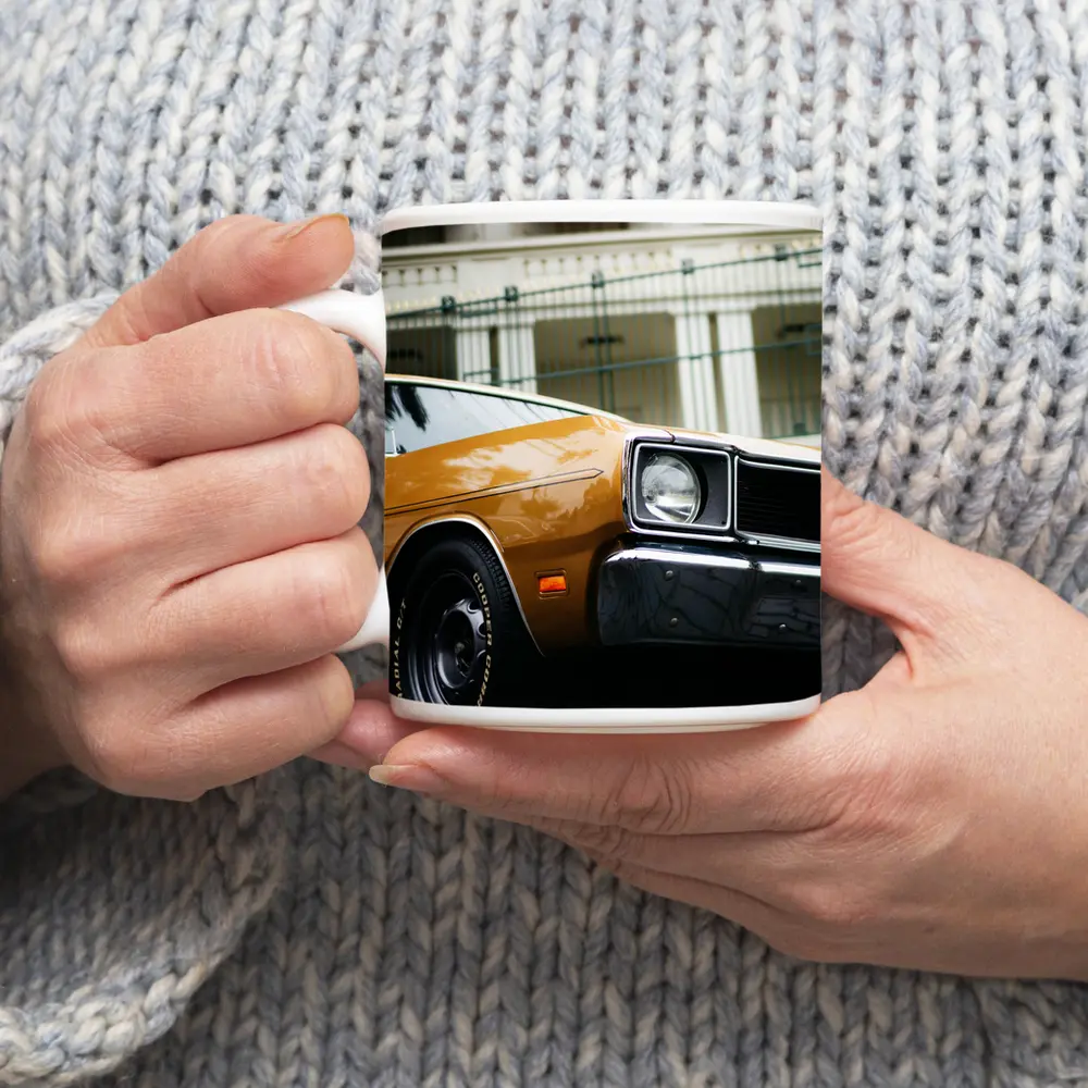 Dodge Charger Classic Muscle Car Street Shot – Mugs