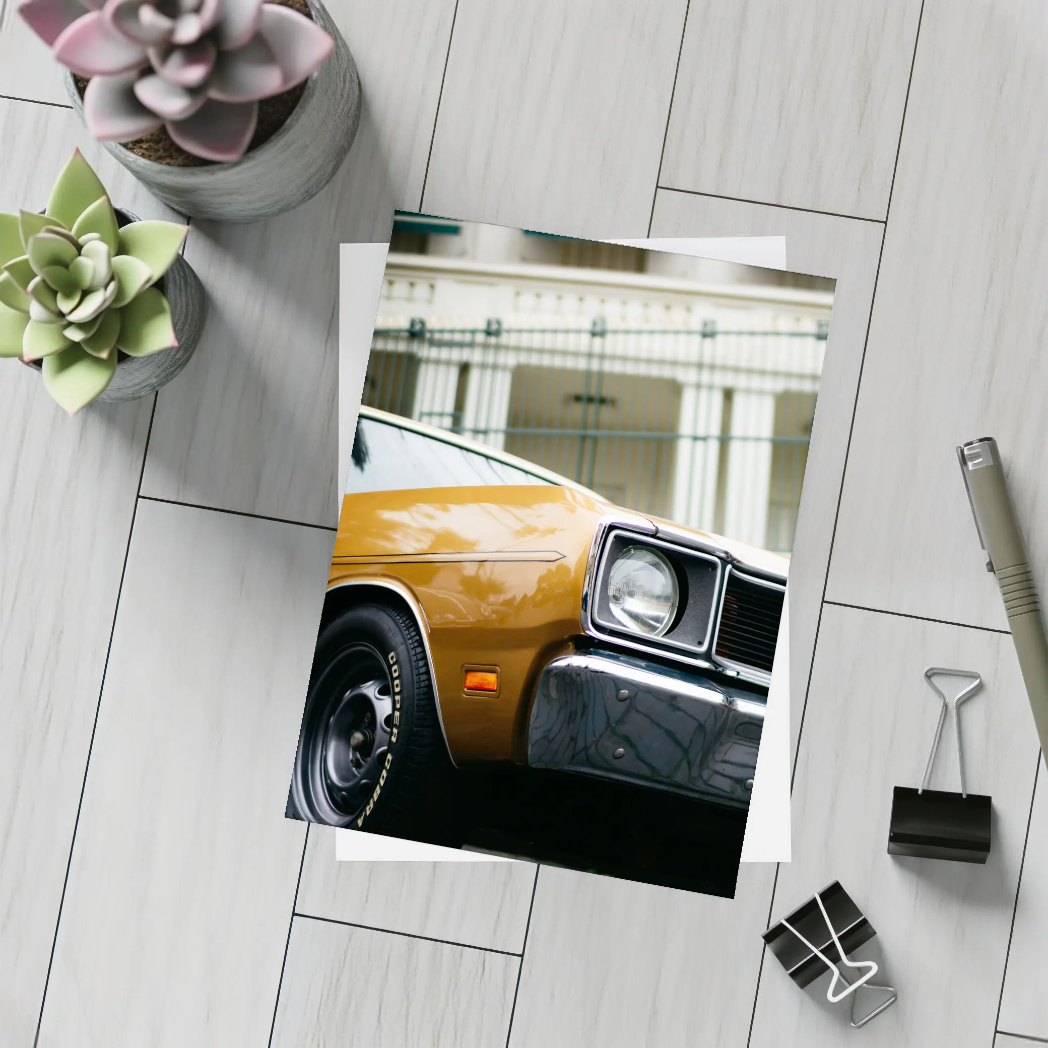 Dodge Charger Classic Muscle Car Street Shot – Postcards