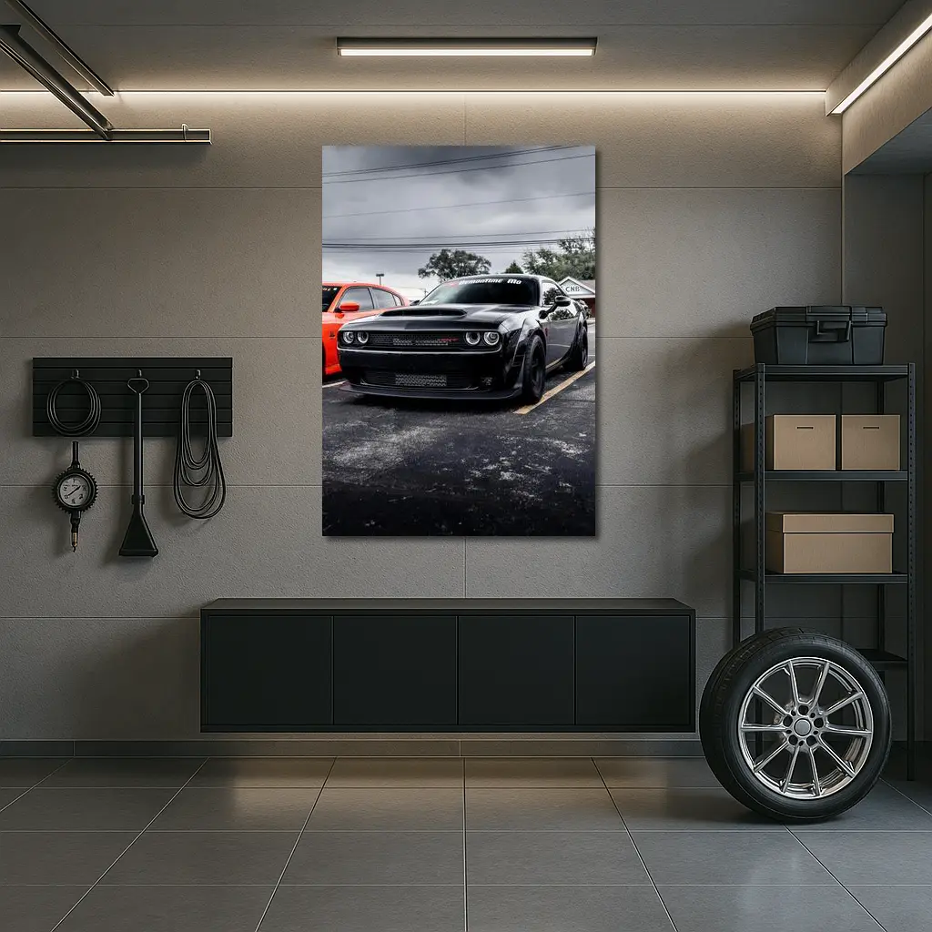 Dodge Challenger SRT Demon Parking Lot – Wall Art
