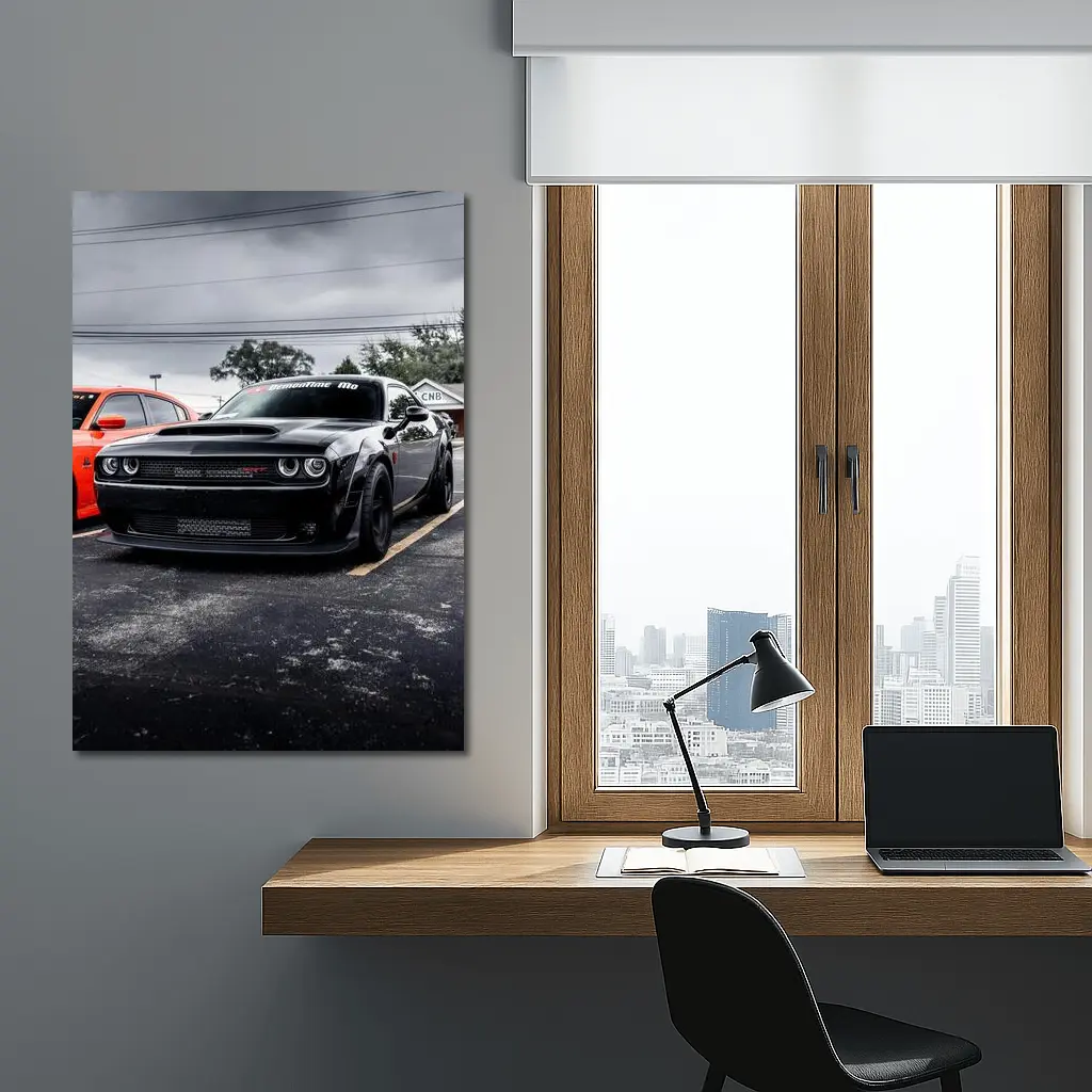 Dodge Challenger SRT Demon Parking Lot – Wall Art
