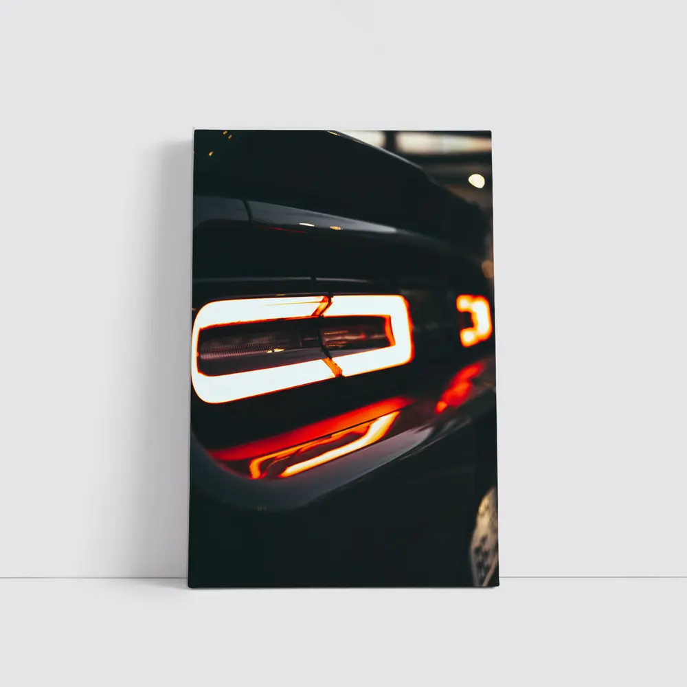Dodge Challenger Tail Light Dark Close Up – Wall Art