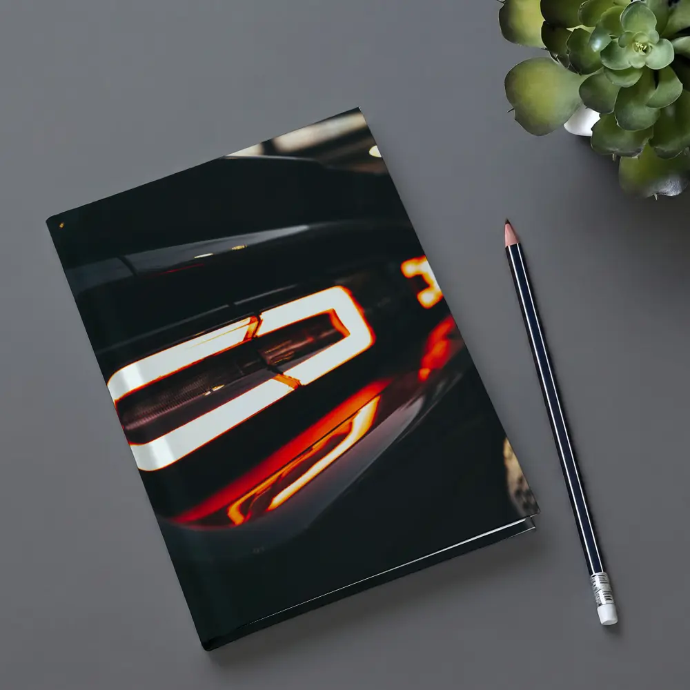 Dodge Challenger Tail Light Dark Close Up – Notebooks