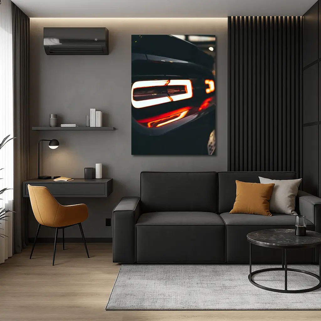 Dodge Challenger Tail Light Dark Close Up – Wall Art