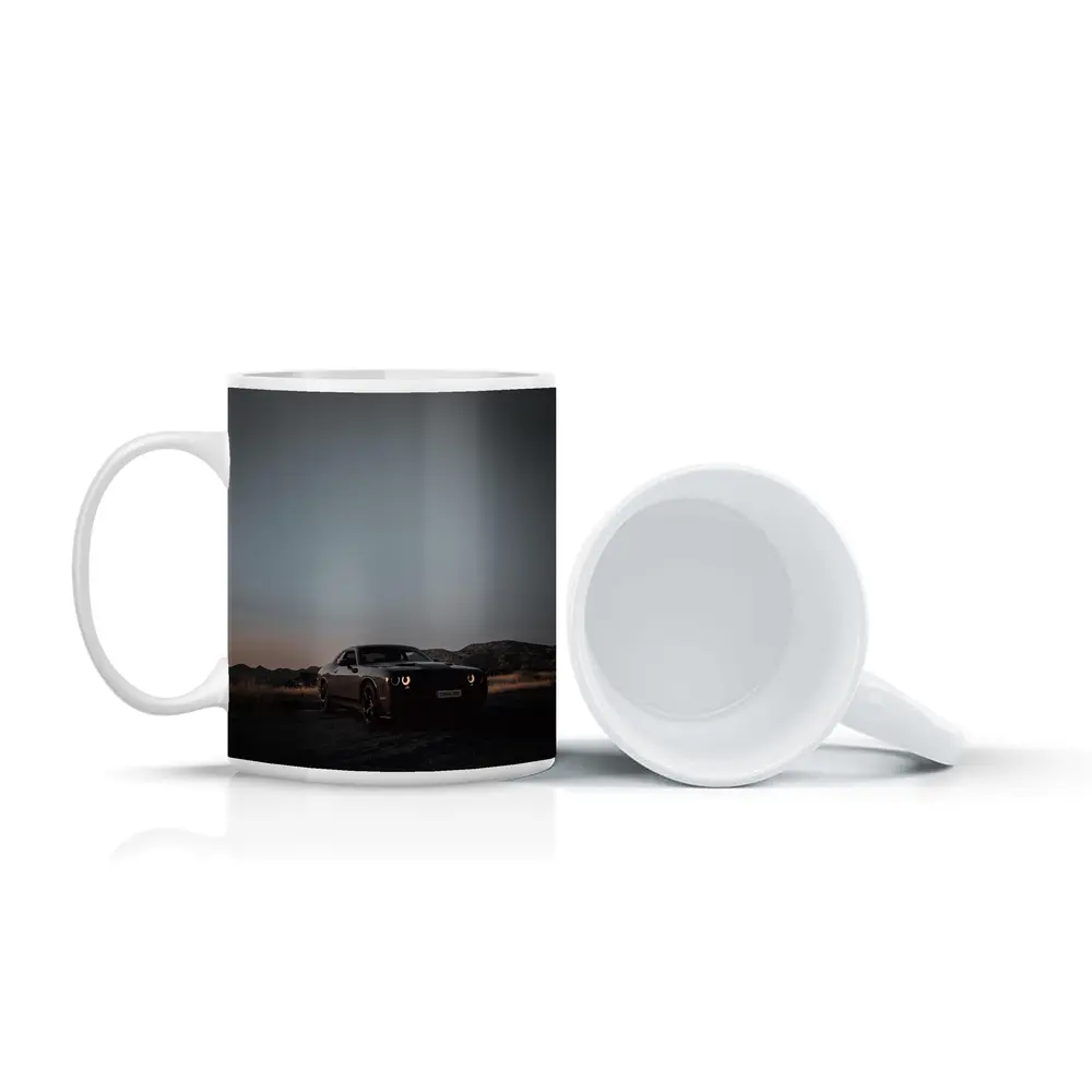 Dodge Challenger Dark Desert Dusk Scene – Mugs