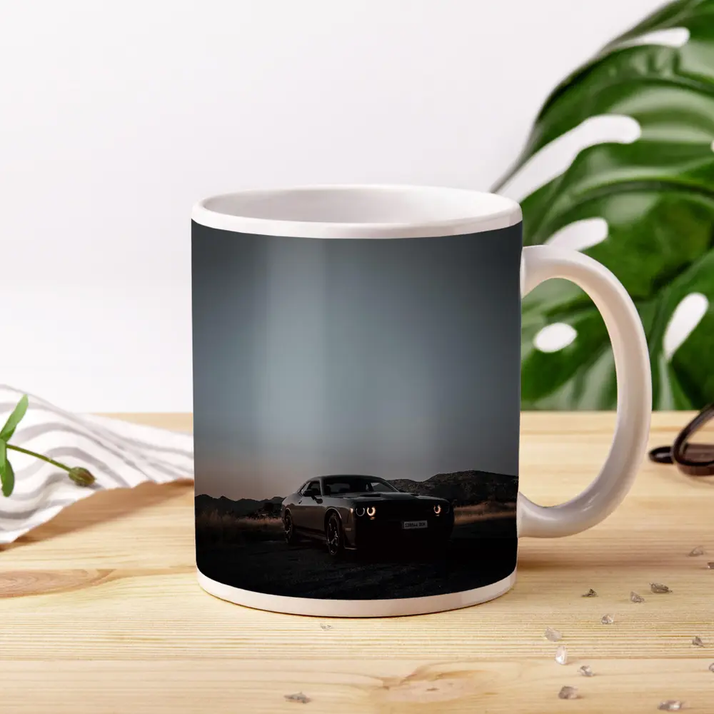 Dodge Challenger Dark Desert Dusk Scene – Mugs