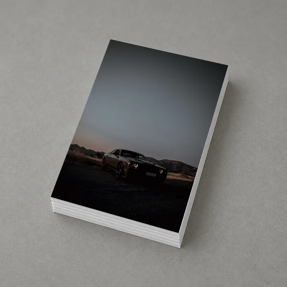Dodge Challenger Dark Desert Dusk Scene – Postcards