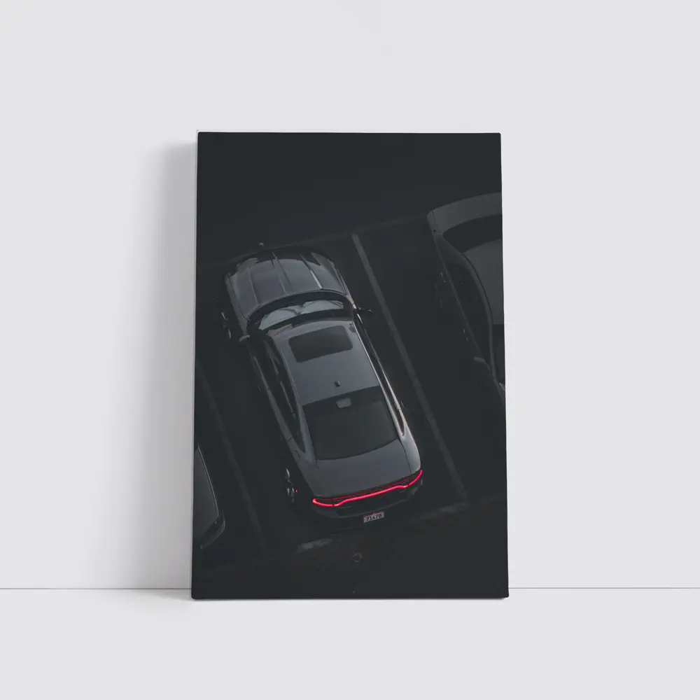 Audi RS7 Aerial View Dark Parking – Wall Art