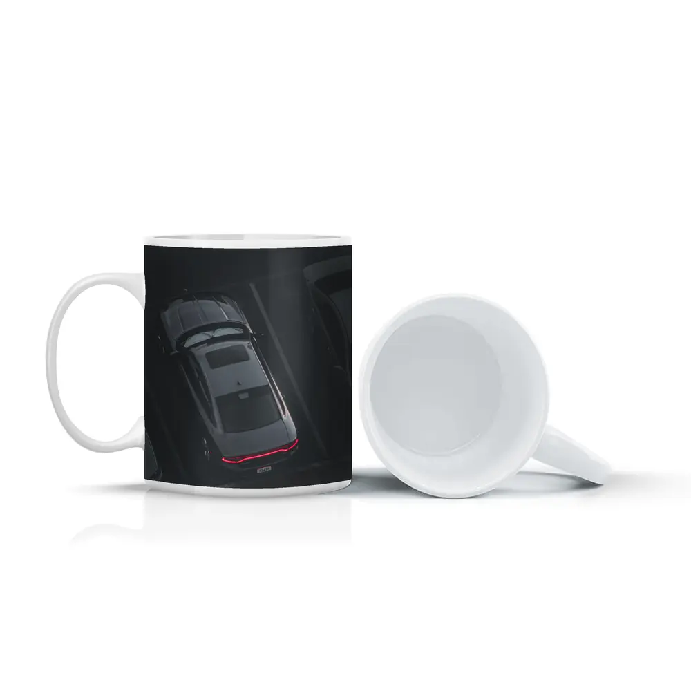 Audi RS7 Aerial View Dark Parking – Mugs