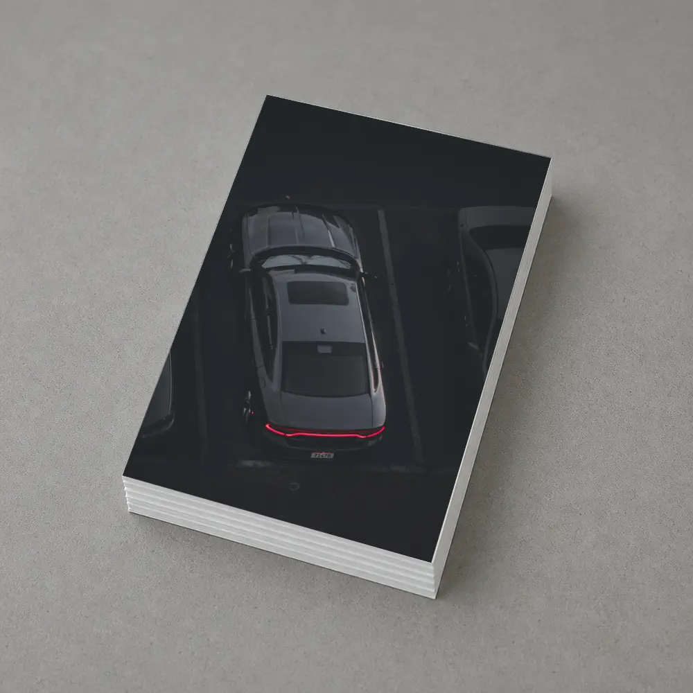 Audi RS7 Aerial View Dark Parking – Postcards