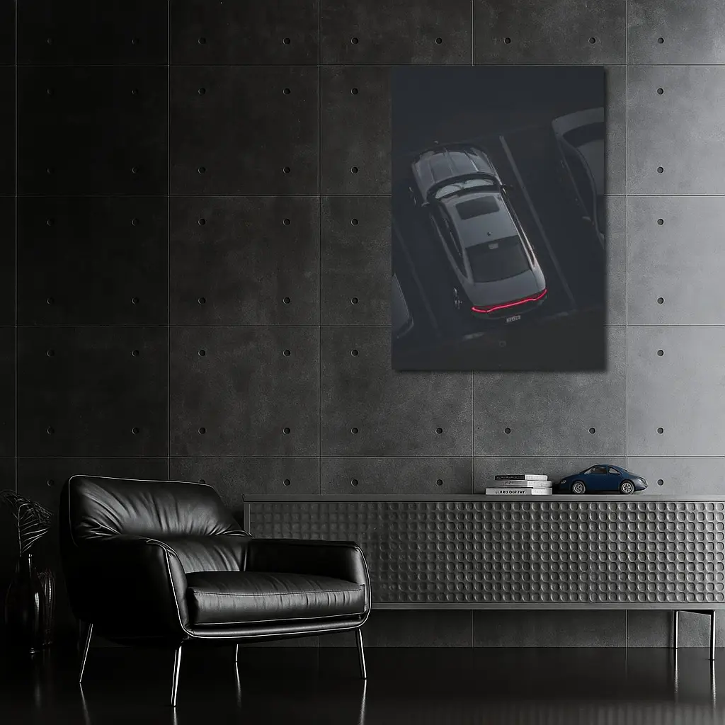 Audi RS7 Aerial View Dark Parking – Wall Art