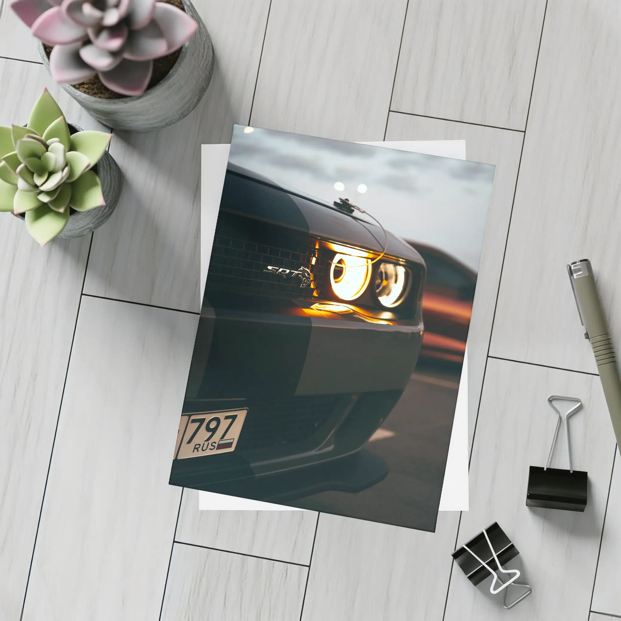 Dodge Challenger SRT Dark Street Night – Postcards