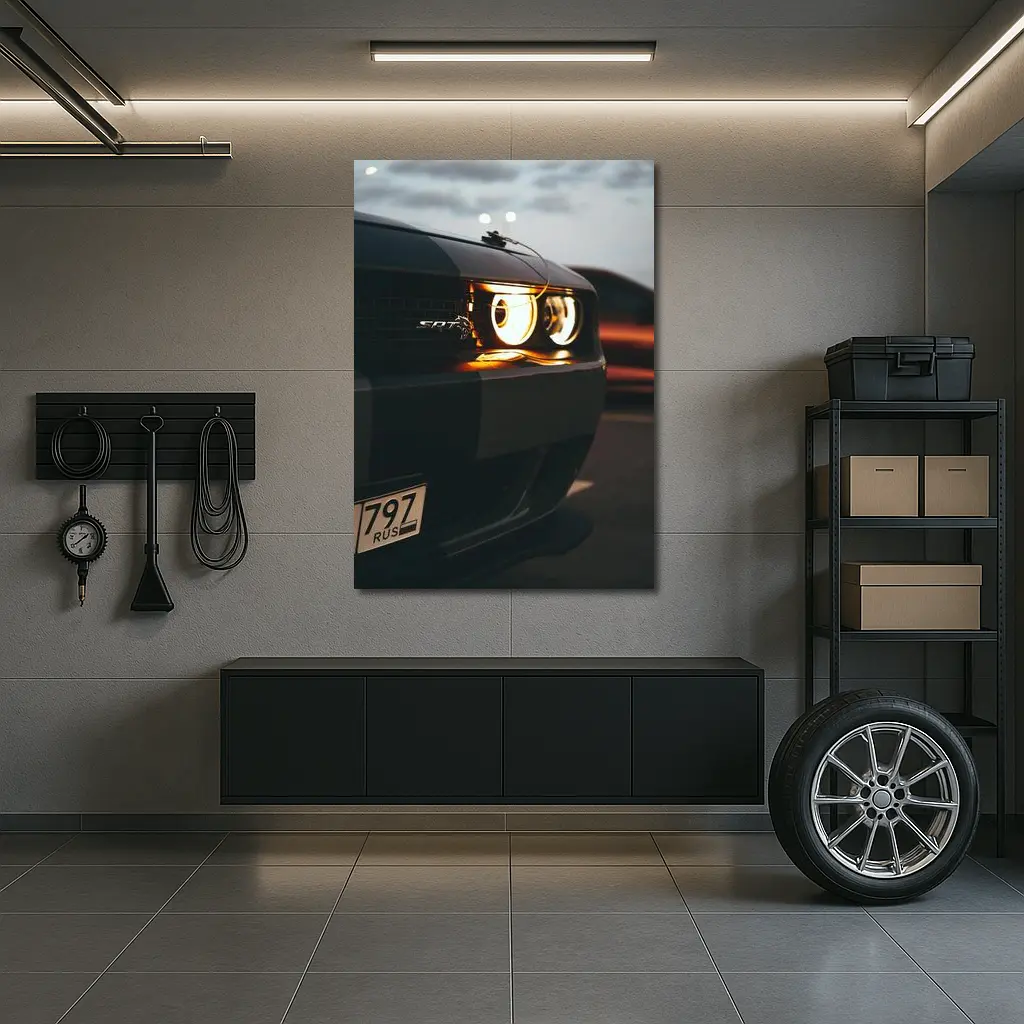 Dodge Challenger SRT Dark Street Night – Wall Art