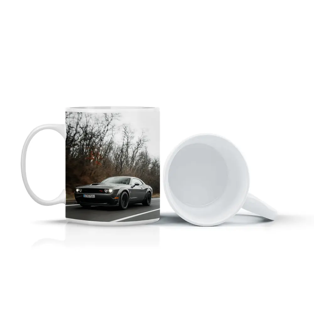 Dodge Challenger Dark Gray Road Drive – Mugs