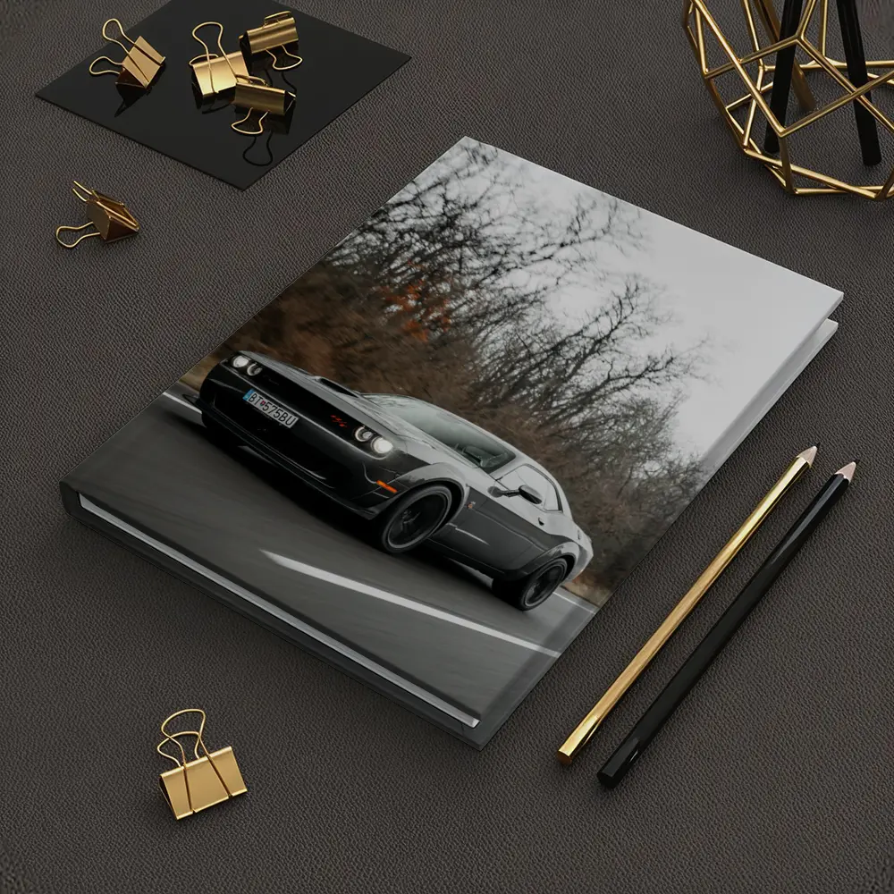 Dodge Challenger Dark Gray Road Drive – Notebooks