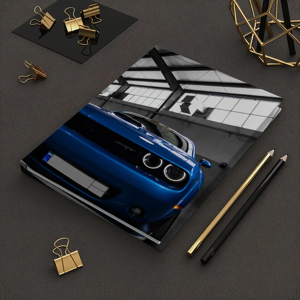 Dodge Challenger SRT Blue Garage Shot – Notebooks