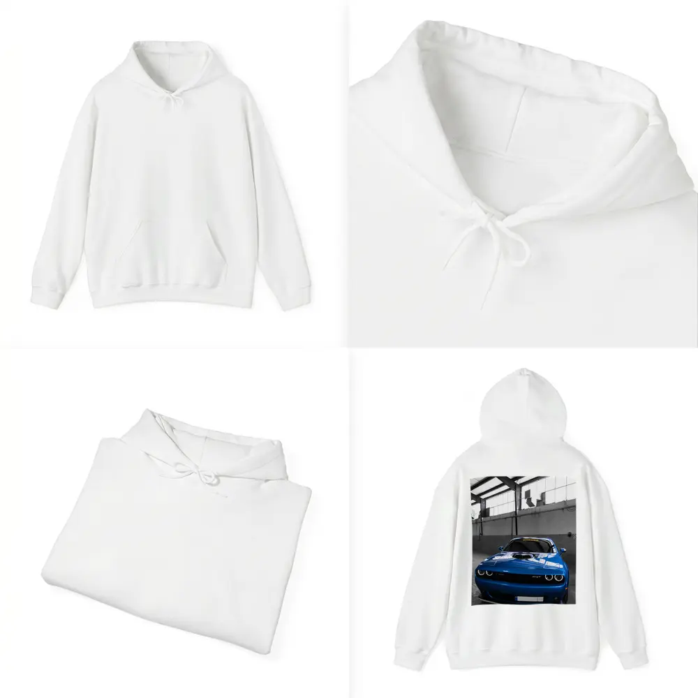 Dodge Challenger SRT Shaker Blue Garage – Hoodies