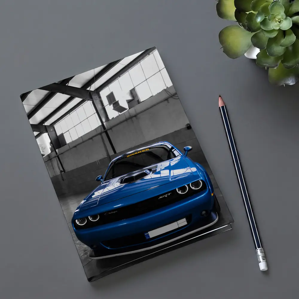 Dodge Challenger SRT Shaker Blue Garage – Notebooks
