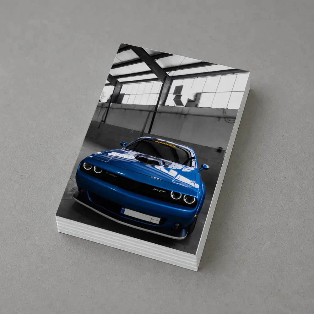 Dodge Challenger SRT Shaker Blue Garage – Postcards