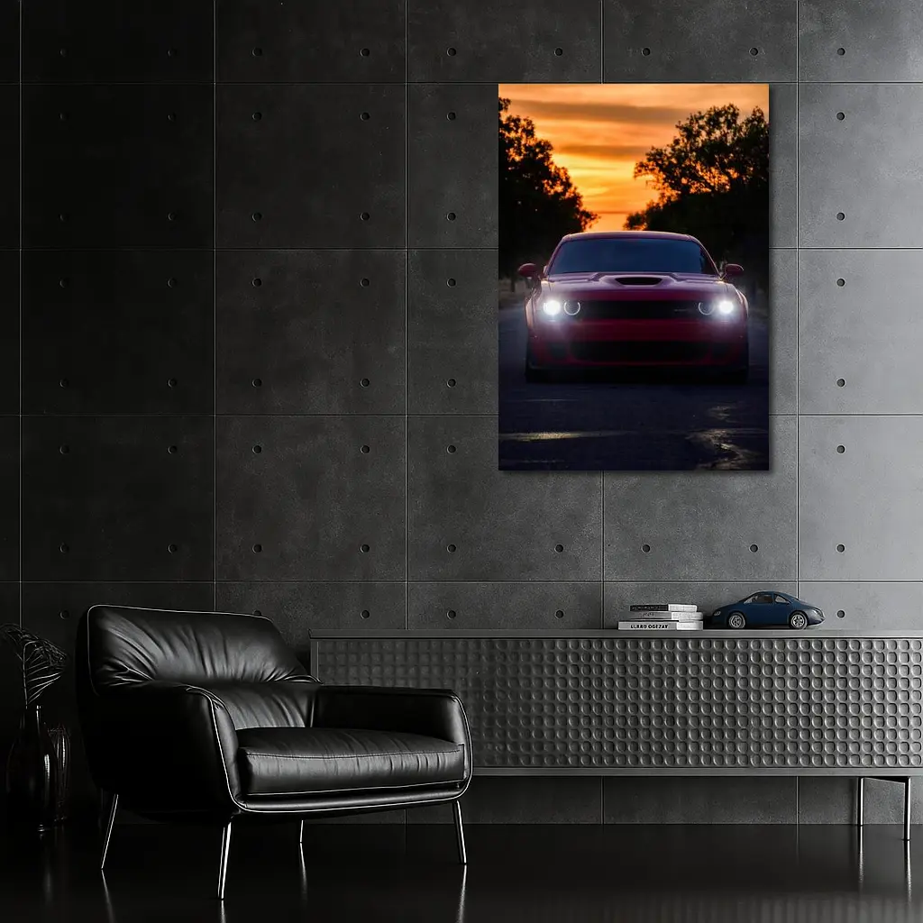 Dodge Challenger SRT at Sunset Road – Wall Art