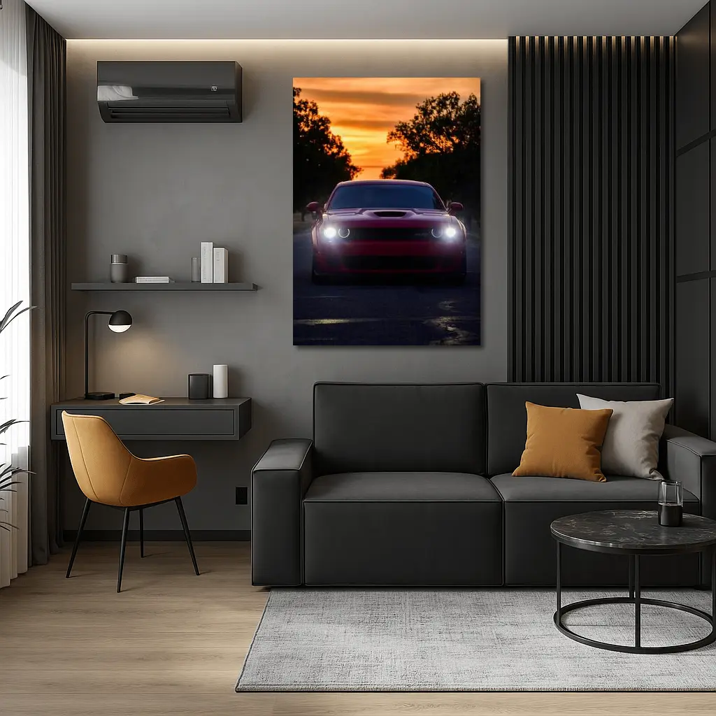 Dodge Challenger SRT at Sunset Road – Wall Art
