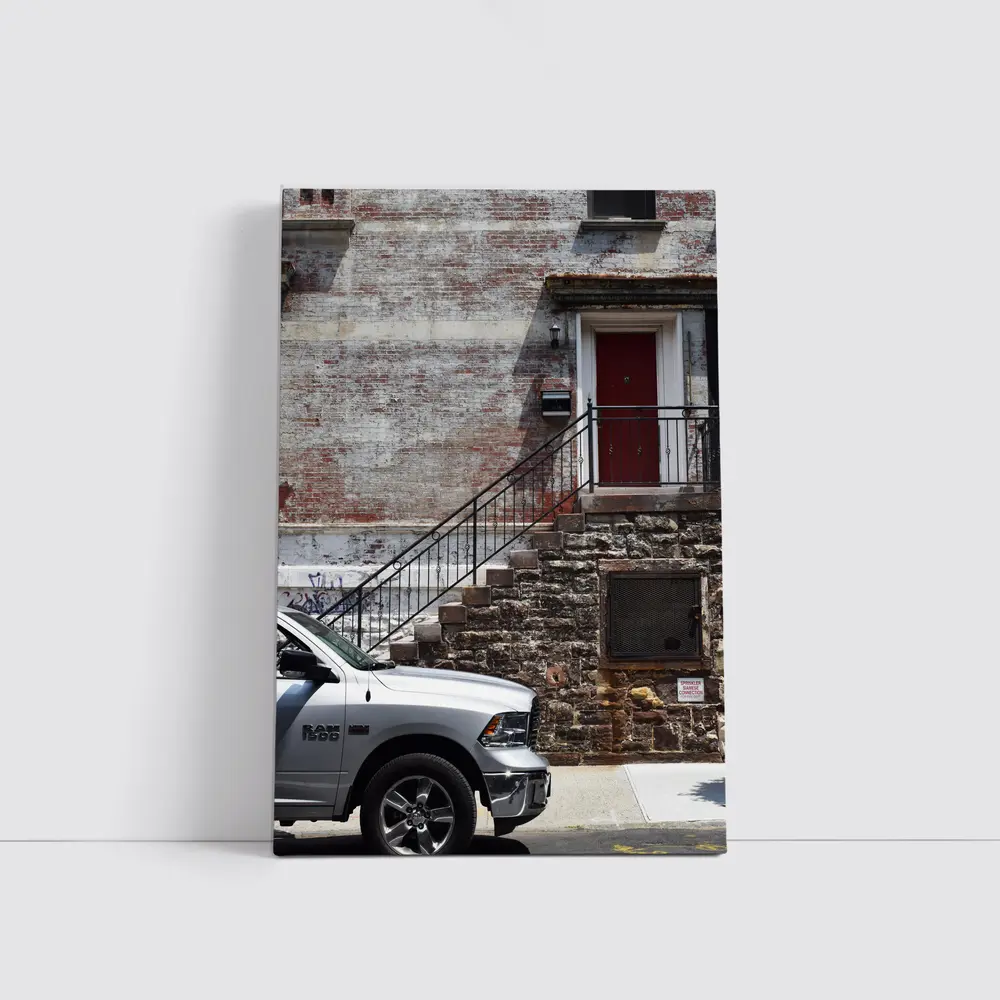 Ram 1500 Truck Urban Brick Building Street – Wall Art