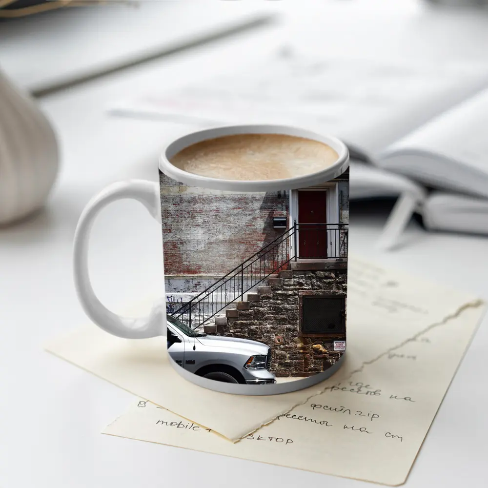 Ram 1500 Truck Urban Brick Building Street – Mugs