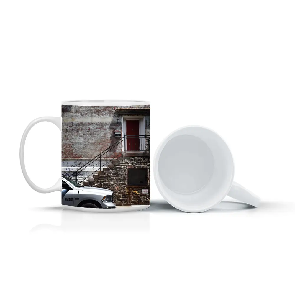 Ram 1500 Truck Urban Brick Building Street – Mugs