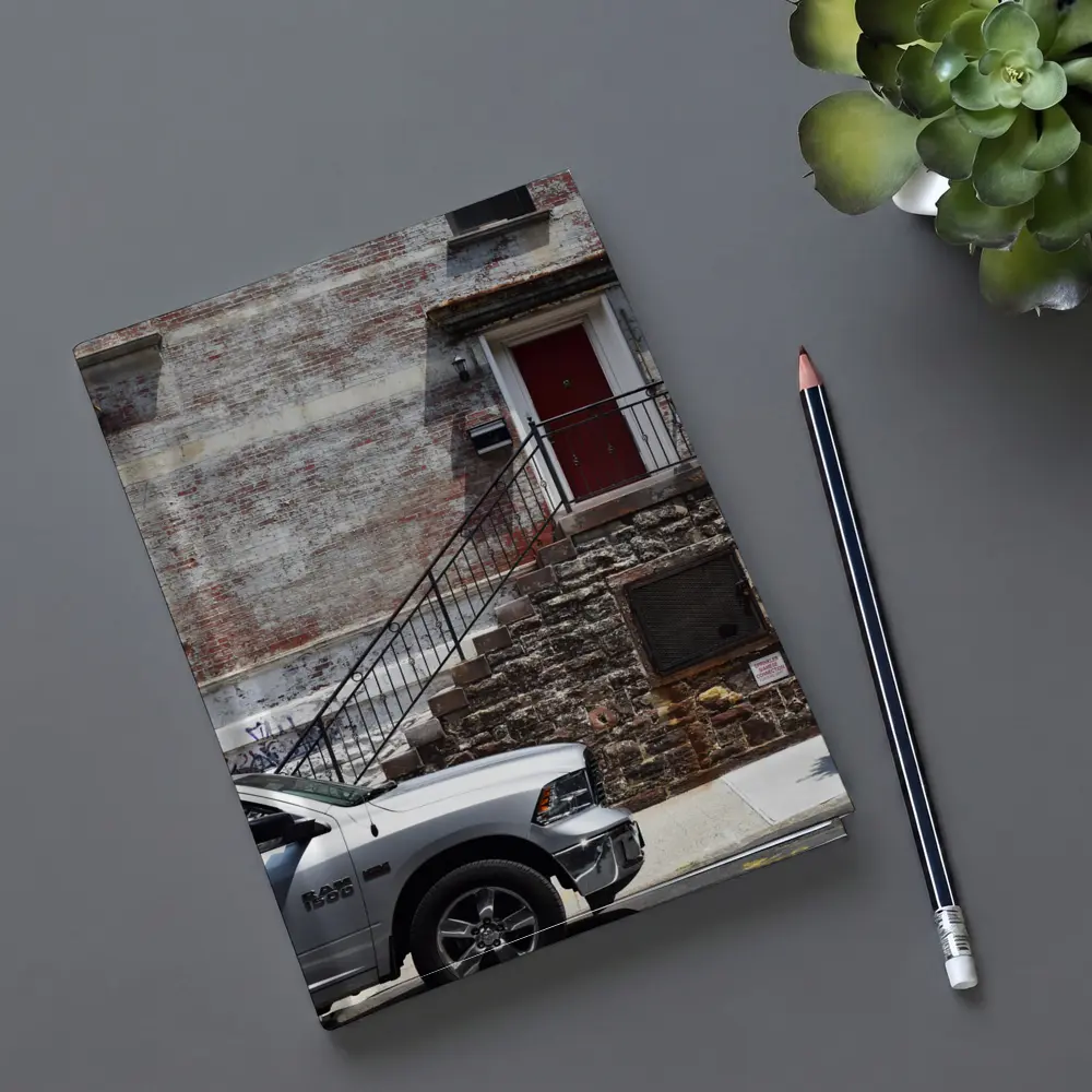 Ram 1500 Truck Urban Brick Building Street – Notebooks