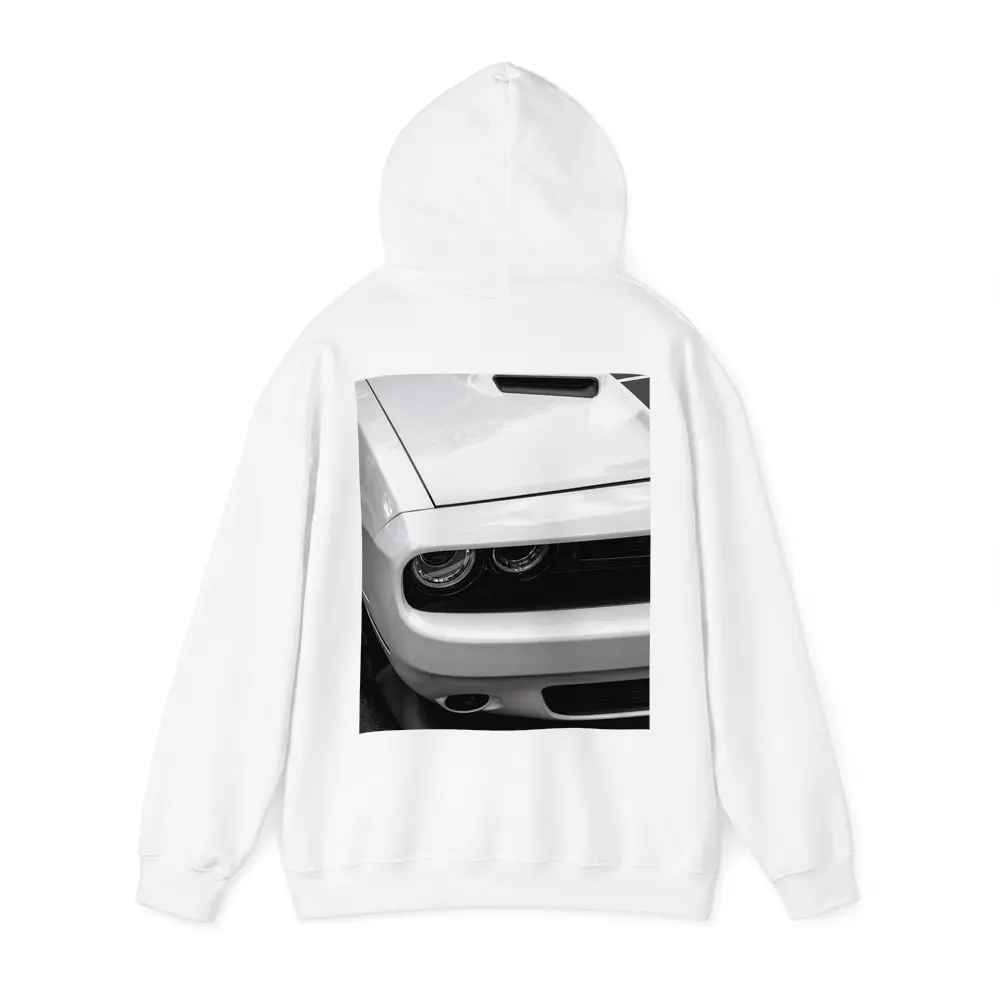 Dodge Challenger Front Close Up Black White – Hoodies