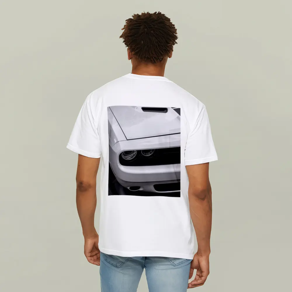 Dodge Challenger Front Close Up Black White – T-Shirts