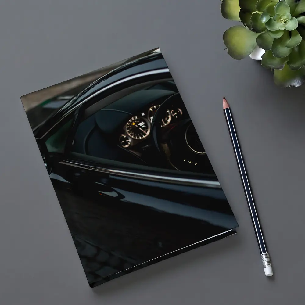 Aston Martin DB Interior Black Detail Shot – Notebooks