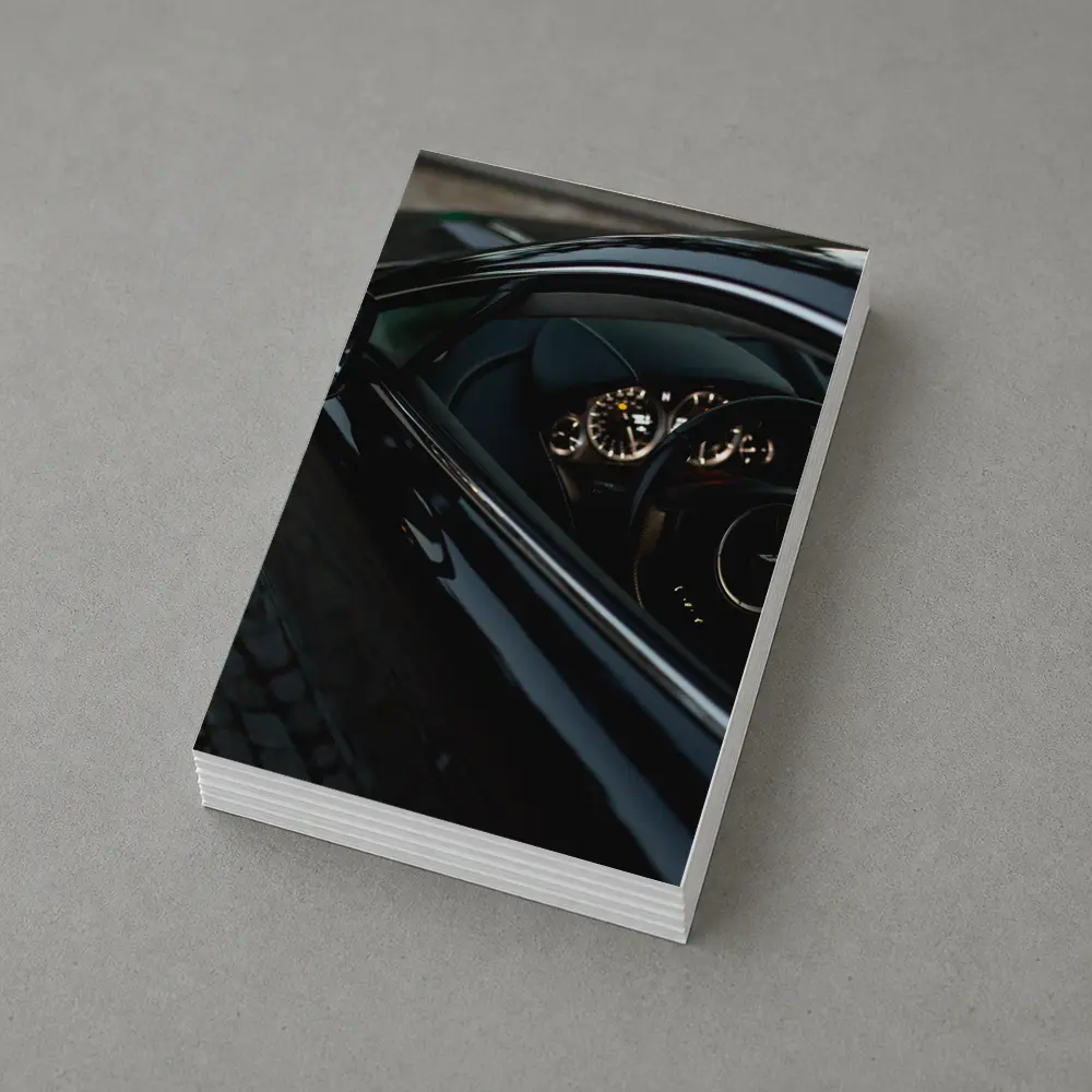 Aston Martin DB Interior Black Detail Shot – Postcards