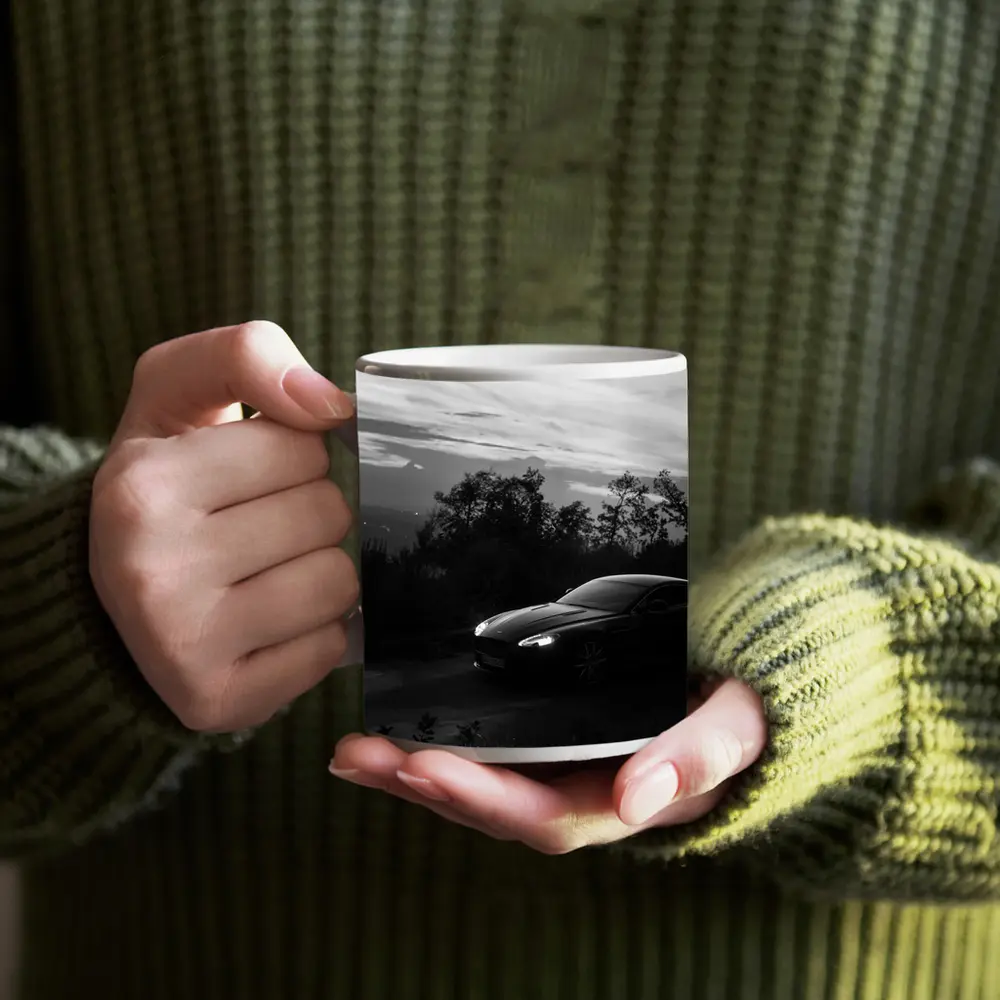 Aston Martin Vantage Black and White Dusk – Mugs