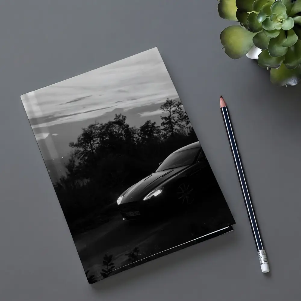 Aston Martin Vantage Black and White Dusk – Notebooks