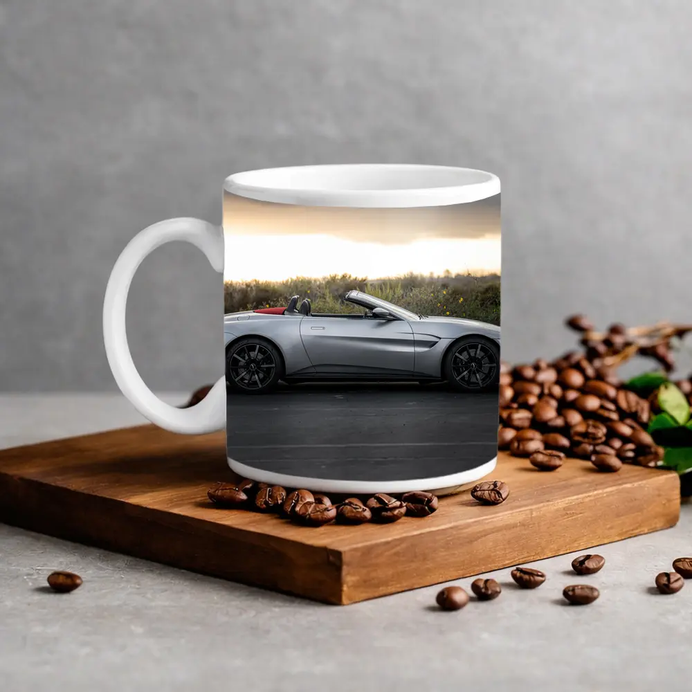 Aston Martin Vantage Roadster Silver Side Profile – Mugs