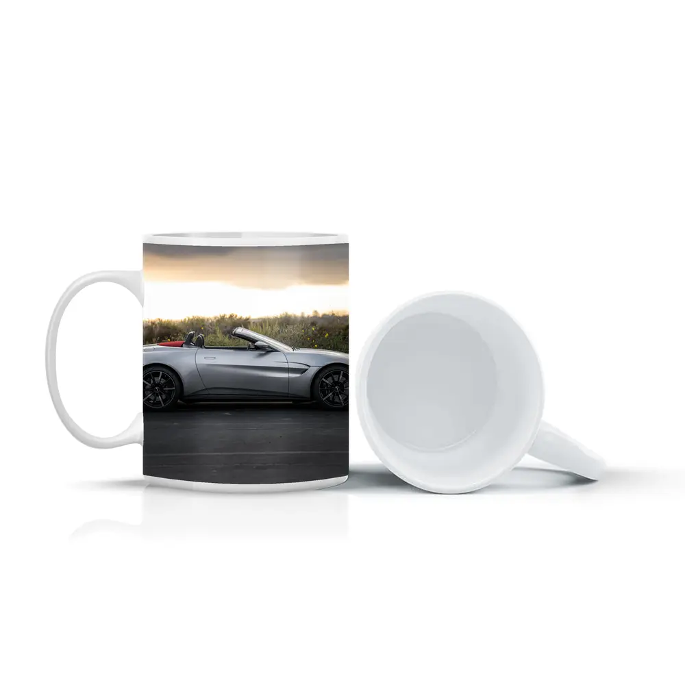 Aston Martin Vantage Roadster Silver Side Profile – Mugs