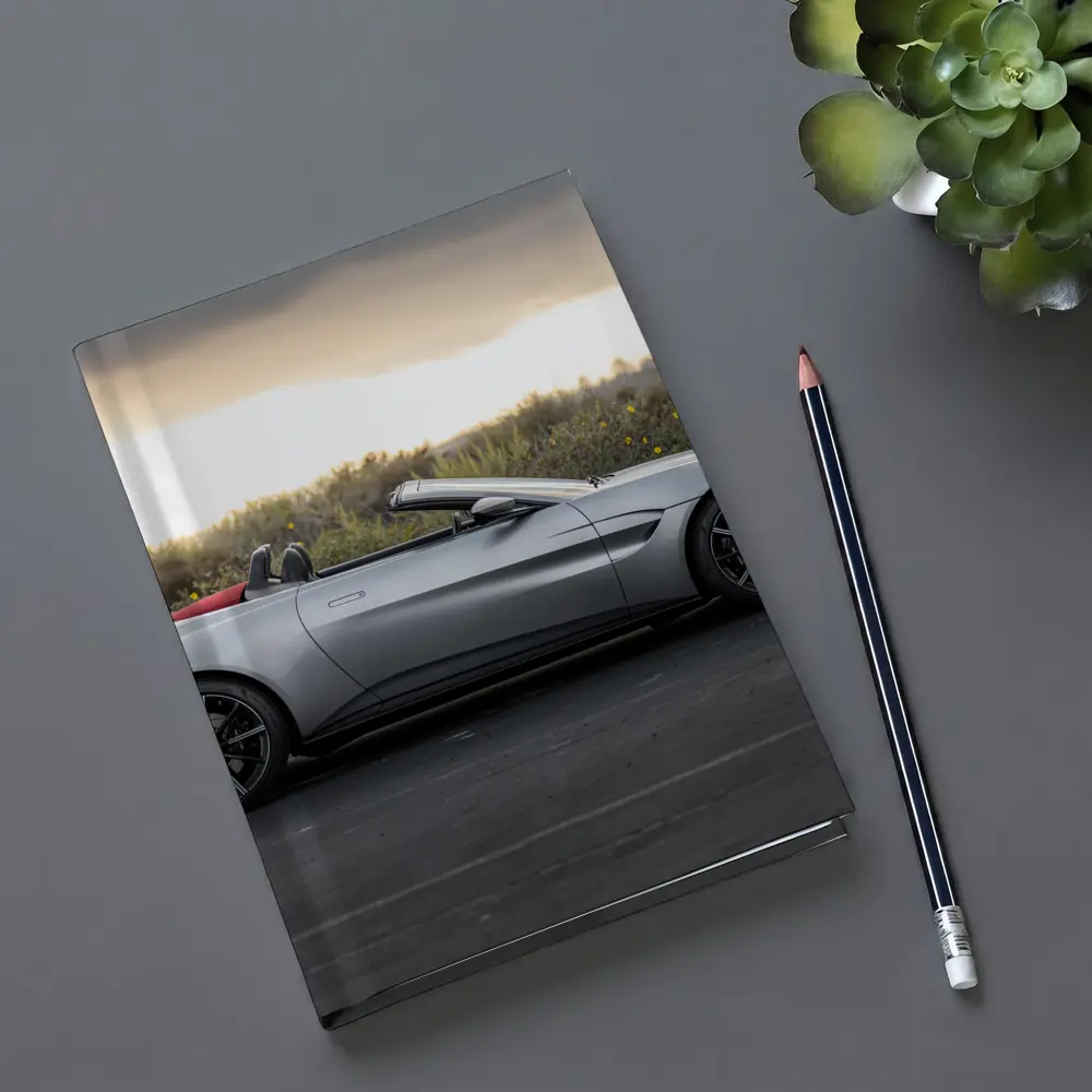 Aston Martin Vantage Roadster Silver Side Profile – Notebooks
