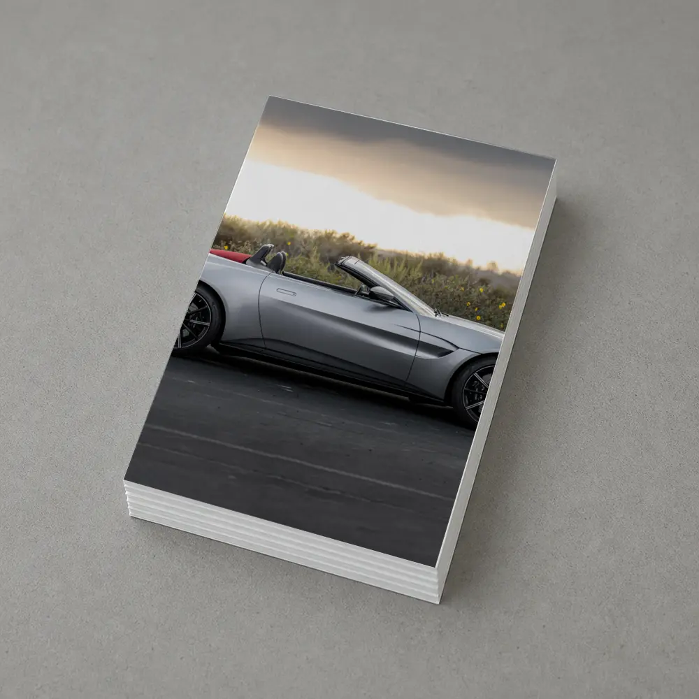 Aston Martin Vantage Roadster Silver Side Profile – Postcards