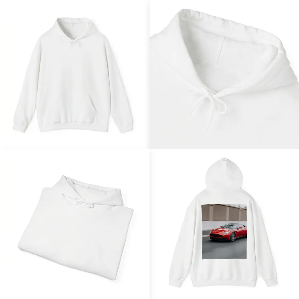 Aston Martin DB11 Red on Street – Hoodies