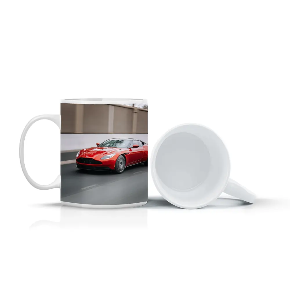 Aston Martin DB11 Red on Street – Mugs
