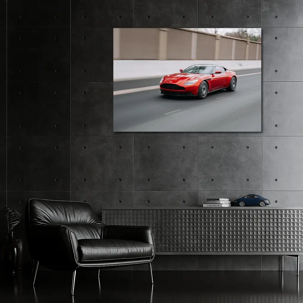 Aston Martin DB11 Red on Street – Wall Art